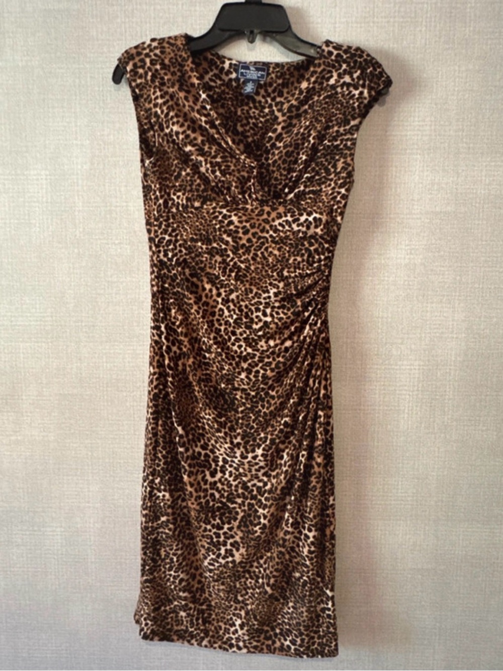 American Living Leopard Print Midi Dress - Brown/Tan